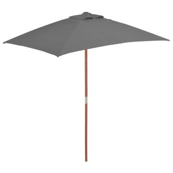 Sonnenschirm mit Holz-Mast 150x200 cm Anthrazit