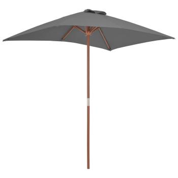 Sonnenschirm mit Holz-Mast 150x200 cm Anthrazit
