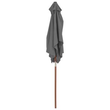 Sonnenschirm mit Holz-Mast 150x200 cm Anthrazit