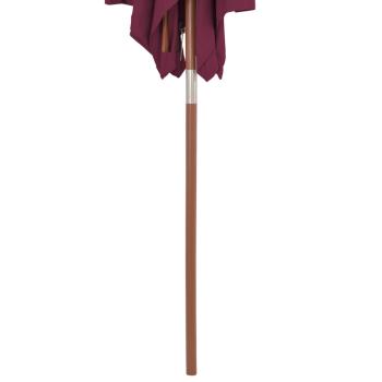 Sonnenschirm mit Holz-Mast 150x200 cm Bordeauxrot