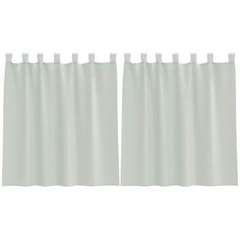 Voile Vorhänge mit Schlaufen 2 Stk. Hellgrau 140x140 cm