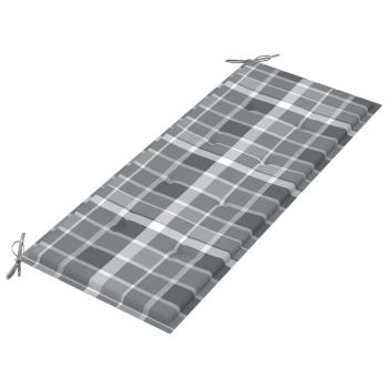 Stapelbare Gartenbank mit Auflage 128,5 cm Massivholz Teak