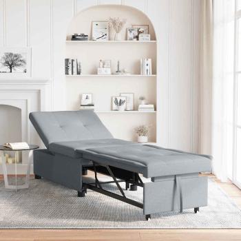 ARDEBO.de - 3-in-1 Sofa-Bett ? Ausziehbares Design aus hellem grau Stoff