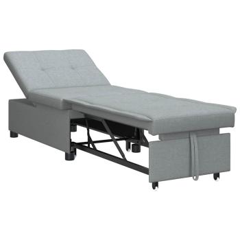 3-in-1 Sofa-Bett ? Ausziehbares Design aus hellem grau Stoff