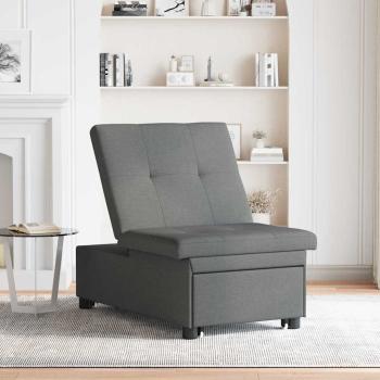 3-in-1 Schlafsofa - Ausziehbares Design, Dunkelgrauer Stoff