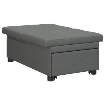 3-in-1 Schlafsofa - Ausziehbares Design, Dunkelgrauer Stoff