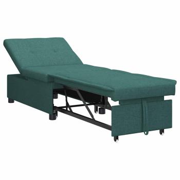 3-in-1 Schlafsofa - Ausziehbares Design in dunklem Grün