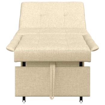 3-in-1 Sofa-Bett im flexiblen Design aus cremefarbenem Stoff