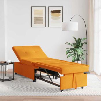ARDEBO.de - 3-in-1 Sofa-Bett ausziehbares Design in dunkelgelbem Stoff