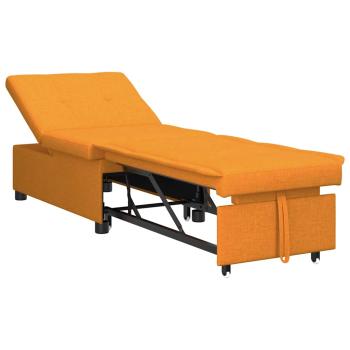 3-in-1 Sofa-Bett ausziehbares Design in dunkelgelbem Stoff