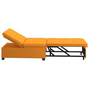 3-in-1 Sofa-Bett ausziehbares Design in dunkelgelbem Stoff