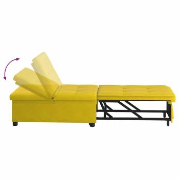 ARDEBO.de - Sofa-Bett 3-in-1 Auszieh-Design Gelber Samt