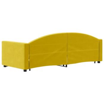 Tagesbett Ausziehbar Gelb 80x200 cm Samt