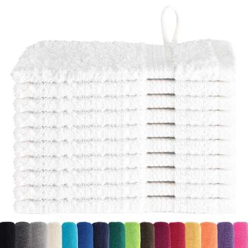 Waschhandschuhe 10 pcs Weiß 15 x 21 cm Baumwolle