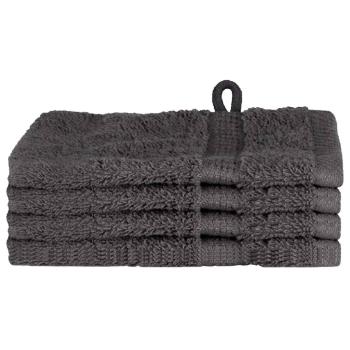 Waschhandschuhe 4 pcs Anthrazit 15 x 21 cm Baumwolle