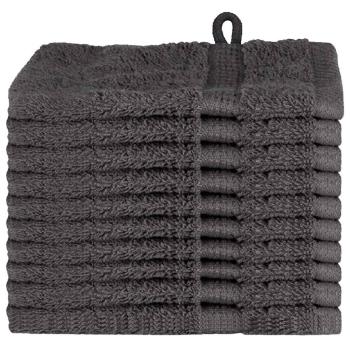 Waschhandschuhe 10 pcs Anthrazit 15 x 21 cm Baumwolle