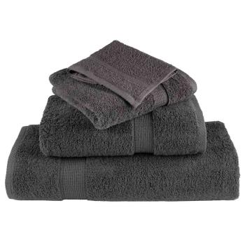 Waschhandschuhe 10 pcs Anthrazit 15 x 21 cm Baumwolle