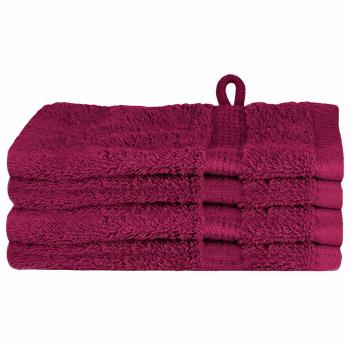 Waschhandschuhe 4 pcs Bordeaux 15 x 21 cm Baumwolle