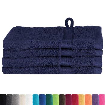 Waschhandschuhe 4 pcs Marineblau 15 x 21 cm Baumwolle