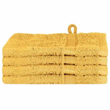 Waschhandschuhe 4 pcs Gold 15 x 21 cm Baumwolle