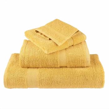 Waschhandschuhe 4 pcs Gold 15 x 21 cm Baumwolle