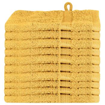 Waschhandschuhe 10 pcs Gold 15 x 21 cm Baumwolle