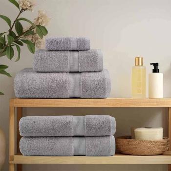 ARDEBO.de - Waschhandschuhe 4 pcs Grau 15 x 21 cm Baumwolle