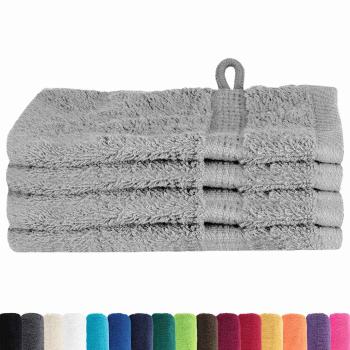 Waschhandschuhe 4 pcs Grau 15 x 21 cm Baumwolle