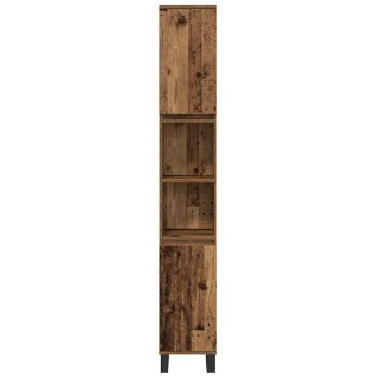 3-teiliges Badezimmermöbel Set aus altem Holz