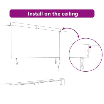 Outdoor Rollo Gestreift Verstellbar Gelb und Blau 200 x 250 cm Stoff