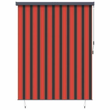 Outdoor Rollo Gestreift Verstellbar Orange und Braun 200 x 250 cm Stoff