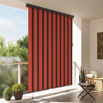 Outdoor Rollo Gestreift Verstellbar Orange und Braun 200 x 250 cm Stoff