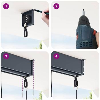 Outdoor Rollo Gestreift Verstellbar Orange und Weiß 220 x 250 cm Stoff