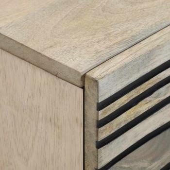 Nachttische mit Schubladen Weiß und Schwarz 40 x 33.5 x 46 cm