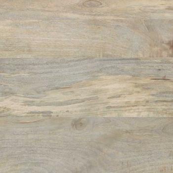 Couchtisch Weiß, Schwarz 80 x 50 x 40 cm massives Mangoholz