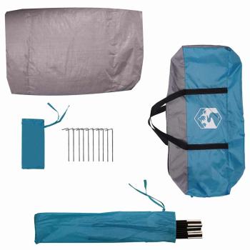 Fahrradgarage mit Dach mit Speicher mit Luftentlüftung Blau 256 x 222 x 182 cm