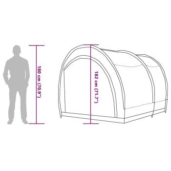 Fahrradgarage mit Dach mit Speicher Grau und Orange 256 x 222 x 182 cm
