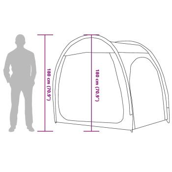 Fahrradgarage mit Dach mit Speicher Blau 218 x 156 x 180 cm
