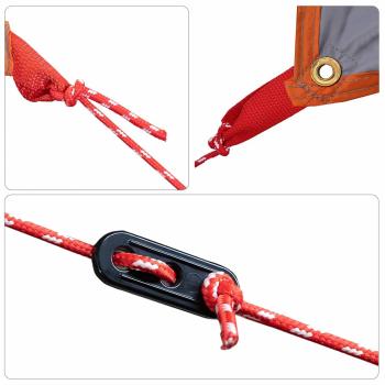 Wasserfeste Plane Grau und Orange 350 x 240 cm