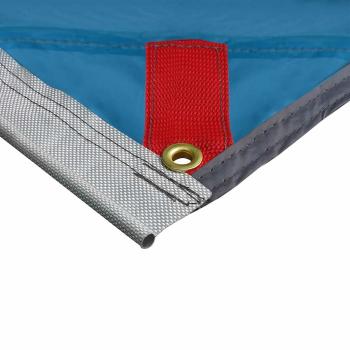 Wohnwagenmarkise Personen 240 x 350 cm Wasserdicht Blau Taft