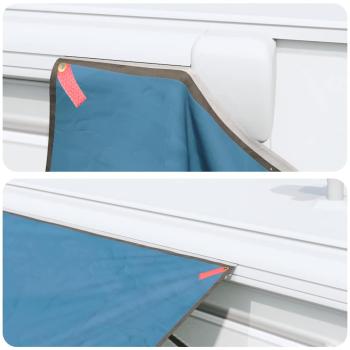 Wohnwagenmarkise Personen 240 x 350 cm Wasserdicht Blau Taft