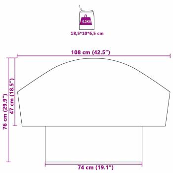 Radabdeckung 76 x 74 cm Oxford