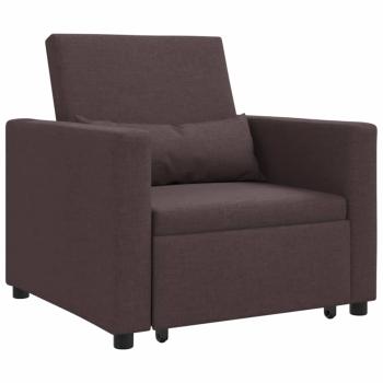 3-in-1 Einzel-Sofabett Dunkelbraun Stoff