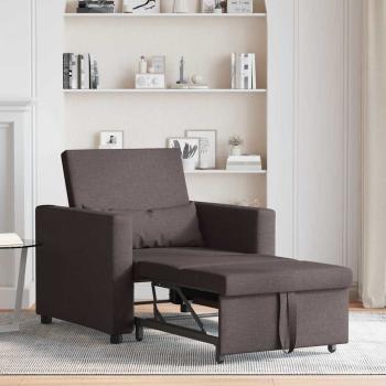 3-in-1 Einzel-Sofabett Dunkelbraun Stoff