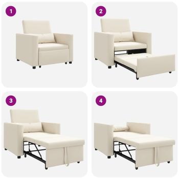 3-in-1 Einzel-Schlafsofa aus umwandelbarem Leinen