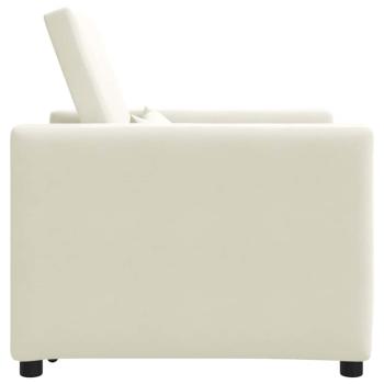 3-in-1 Schlafsofa Creme Samt