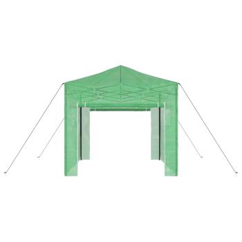 Gewächshaus mit Dach Grün 290 x 290 x 315 cm Stahl
