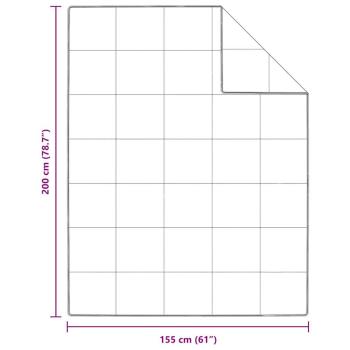 Winterbettdecke Weiß 155 x 200 cm 105gsm Pfirsich-Polyester