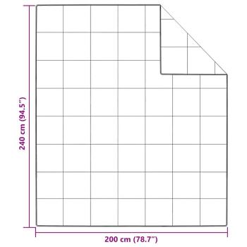 Winterbettdecke Weiß 200 x 240 cm 105gsm Pfirsich-Polyester