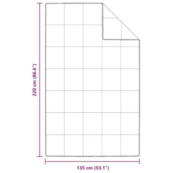 Winterbettdecke Weiß 135 x 220 cm 105gsm Pfirsich-Polyester